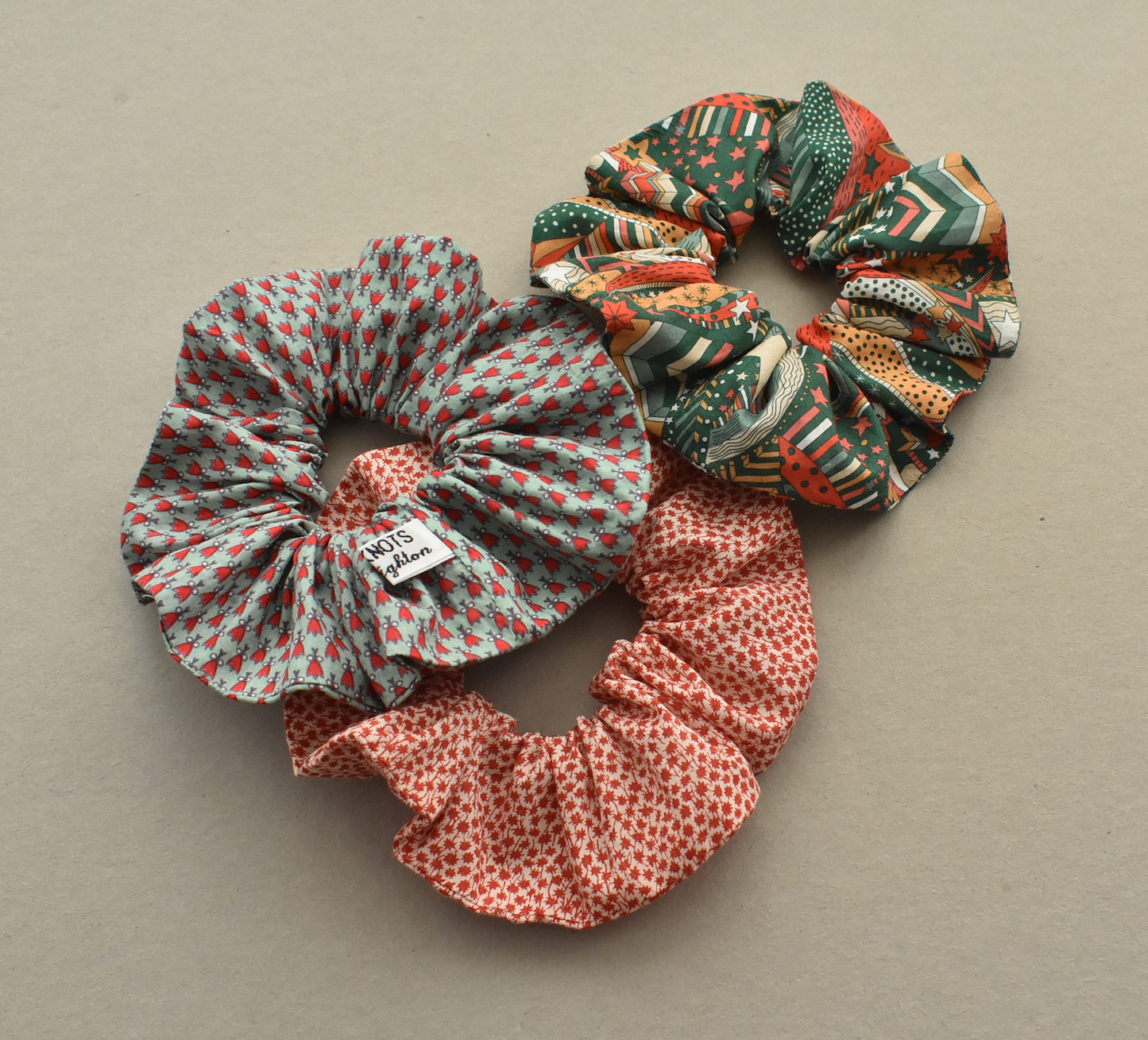 Christmas Scrunchie Bundle - 3 x Scrunhies in a mix of Limited Edition Vintage and contemporary Christmas Liberty prints
