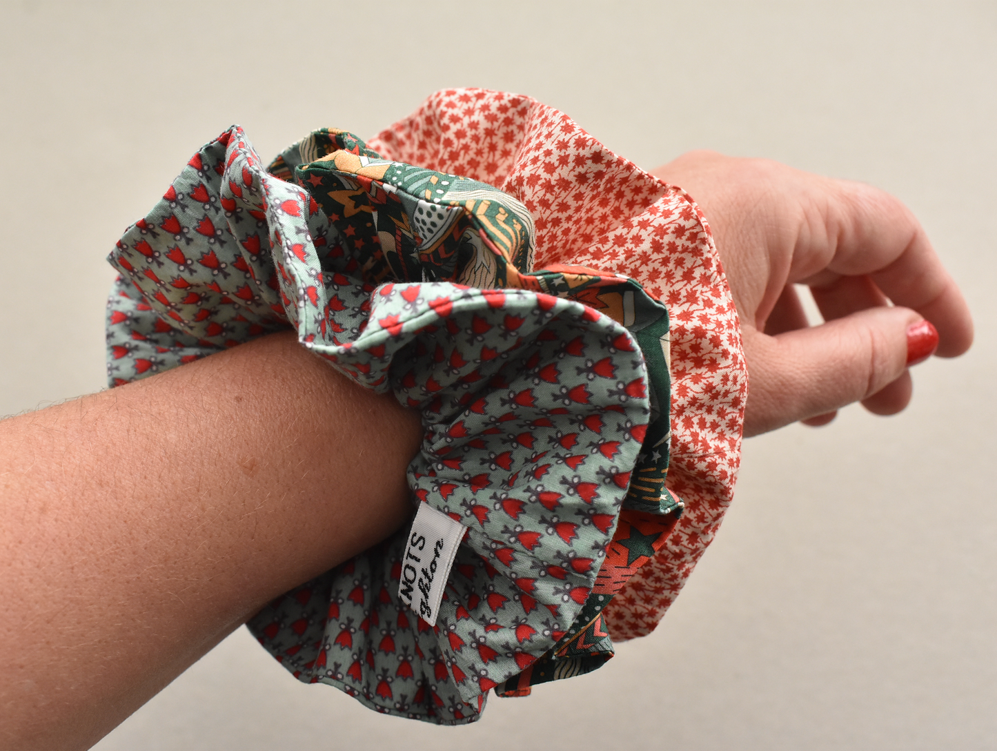 Christmas Scrunchie Bundle - 3 x Scrunhies in a mix of Limited Edition Vintage and contemporary Christmas Liberty prints