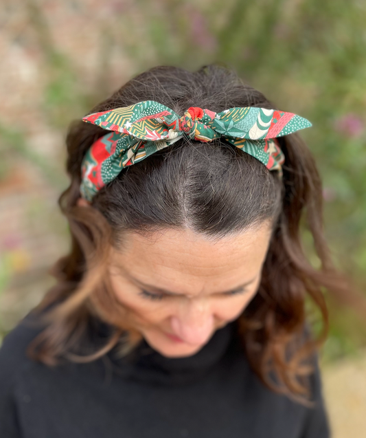 Ladies Knot hairband - My Little Star Liberty of London Christmas print