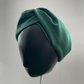 Silk Twisted Turban hairband and neck scarf in Racing Green Mulberry Silk - 100% pure silk satin - Silk & Lawn