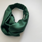 Silk Twisted Turban hairband and neck scarf in Racing Green Mulberry Silk - 100% pure silk satin - Silk & Lawn