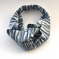 Twisted Turban Headband - Liberty of London Blue Martin Stripe print - Silk & Lawn