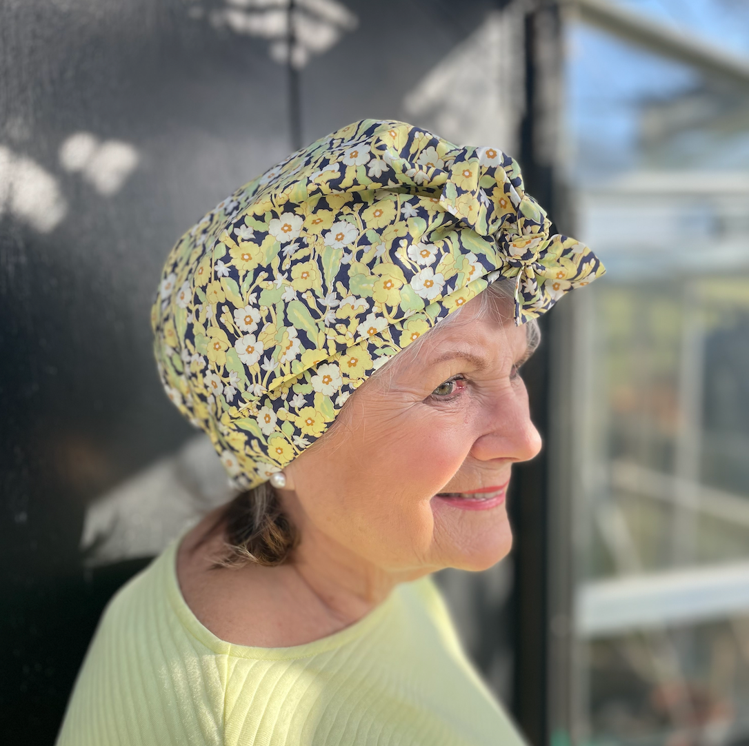 Ladies Turban Hat - Liberty of London Primrose print