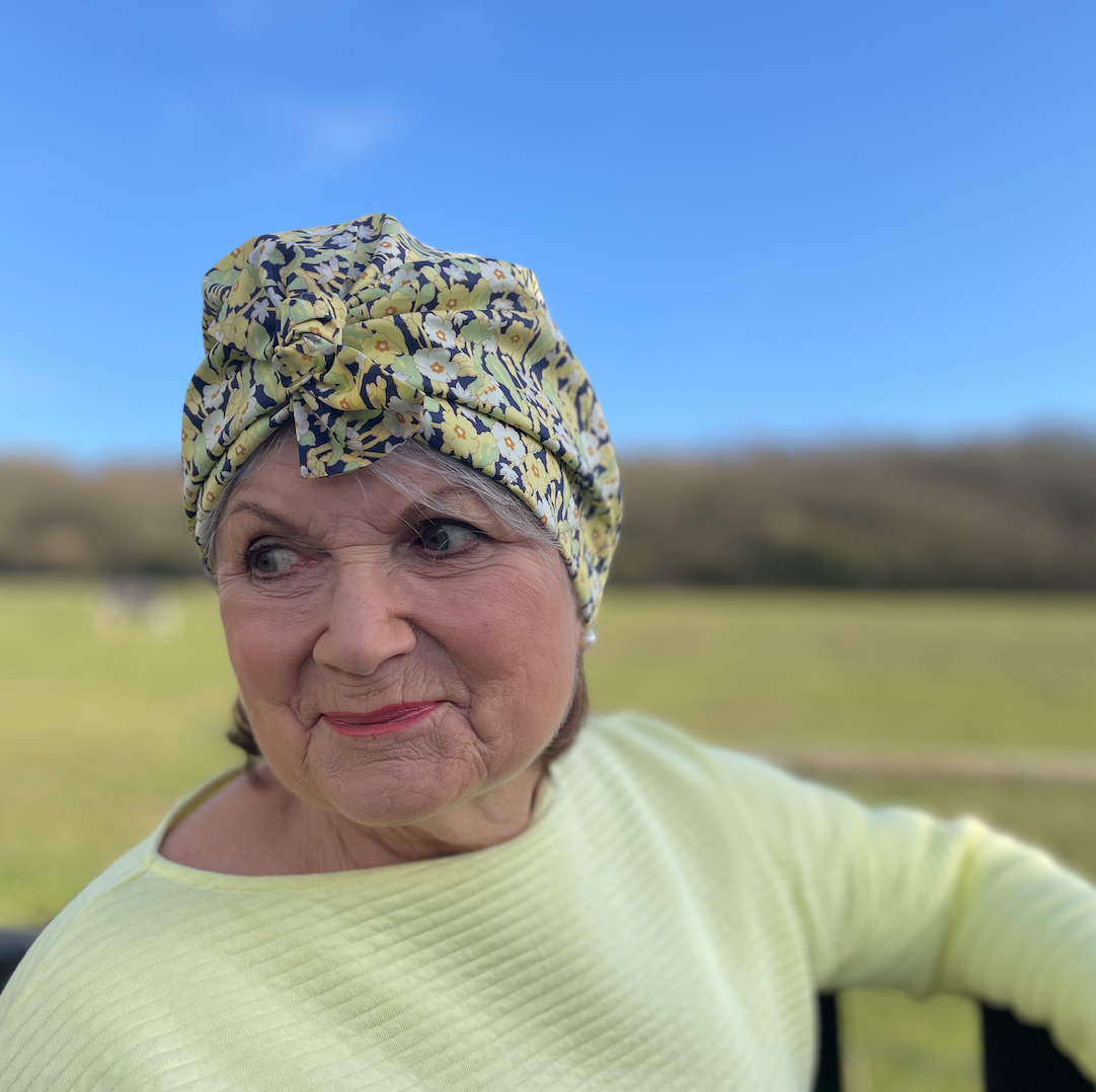 Ladies Turban Hat - Liberty of London Primrose print