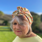 Together Co Ladies Turban Hat - Yellow D'anjo Liberty of London print - Silk & Lawn