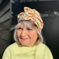 Together Co Ladies Turban Hat - Yellow D'anjo Liberty of London print - Silk & Lawn