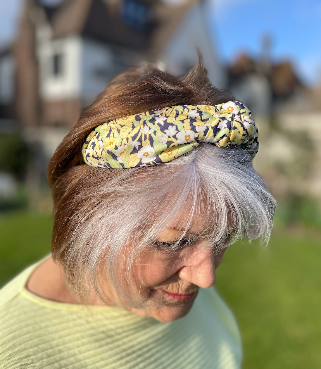 Classic Knot head band - Liberty of London Primrose print - Silk & Lawn