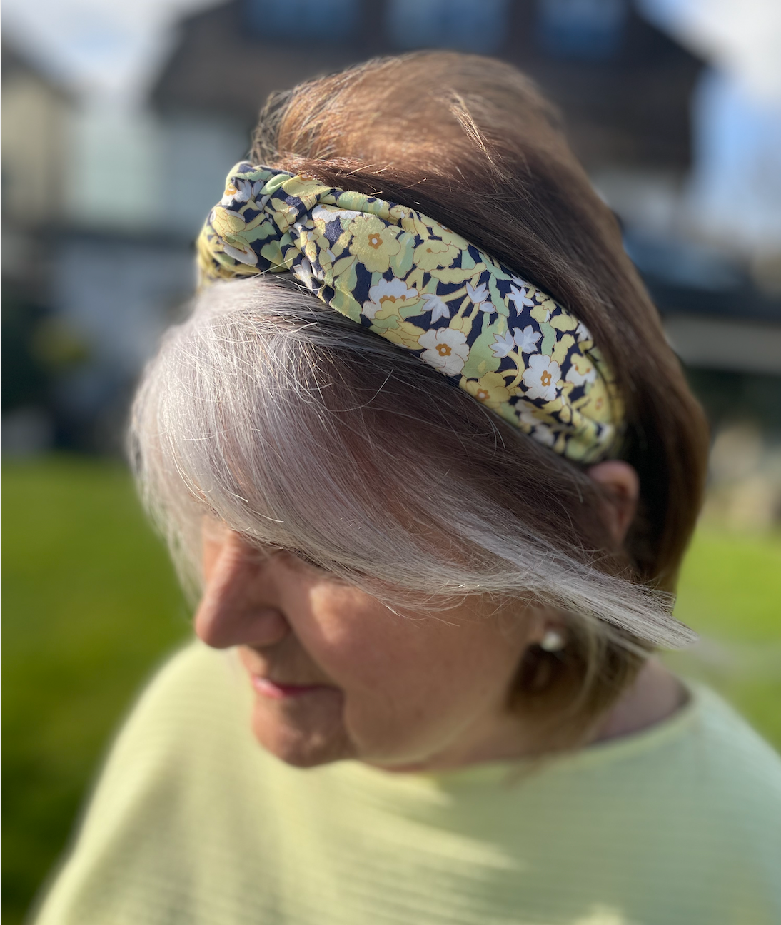 Classic Knot head band - Liberty of London Primrose print - Silk & Lawn
