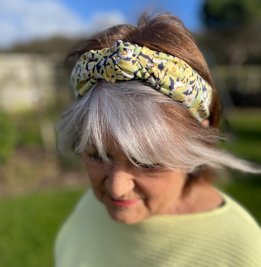 Classic Knot head band - Liberty of London Primrose print - Silk & Lawn