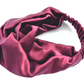 Aubergine / Deep Purple Silk Twisted Turban hairband and neck scarf in Mulberry Silk - 100% pure silk satin - Silk & Lawn