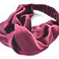 Aubergine / Deep Purple Silk Twisted Turban hairband and neck scarf in Mulberry Silk - 100% pure silk satin - Silk & Lawn