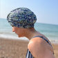 Salty Sea Knot - Swimming Cap Topper / Turban - Blue Elysian - Silk & Lawn