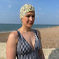 Salty Sea Knot - Swimming Cap Topper - Swim Turban in Yellow Primrose - Silk & Lawn