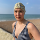 Salty Sea Knot - Swimming Cap Topper - Swim Turban in Yellow Primrose - Silk & Lawn