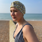 Salty Sea Knot - Swimming Cap Topper - Swim Turban in Yellow Primrose - Silk & Lawn