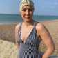 Salty Sea Knot - Swimming Cap Topper - Swim Turban in Yellow Primrose - Silk & Lawn