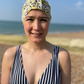 Salty Sea Knot - Swimming Cap Topper - Swim Turban in Yellow Primrose - Silk & Lawn