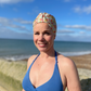 Together Co Salty Sea Knot - Swimming Cap Topper - Swim Turban in Yellow D'anjo - Silk & Lawn