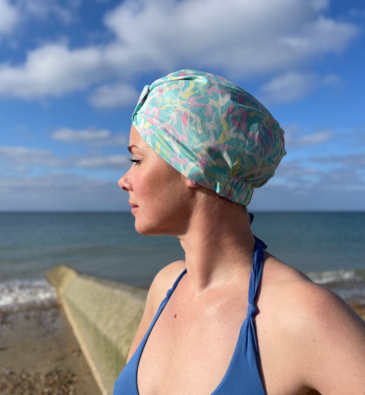 Salty Sea Knot - Swimming Cap Topper - Swim Turban - Clara Shoes