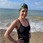 Salty Sea Knot - Swimming Cap Topper - Swim Turban - Green Tou-Can Hide Jungle print - Silk & Lawn