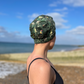 Salty Sea Knot - Swimming Cap Topper - Swim Turban - Green Tou-Can Hide Jungle print - Silk & Lawn