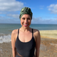 Salty Sea Knot - Swimming Cap Topper - Swim Turban - Green Tou-Can Hide Jungle print - Silk & Lawn