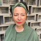 Olive Green Silk Twisted Turban hairband and neck scarf in Mulberry Silk - 100% pure silk satin - Silk & Lawn