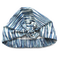 Ladies Turban Hat - Liberty of London Martin Blue Stripe - Silk & Lawn