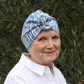 Ladies Turban Hat - Liberty of London Martin Blue Stripe - Silk & Lawn