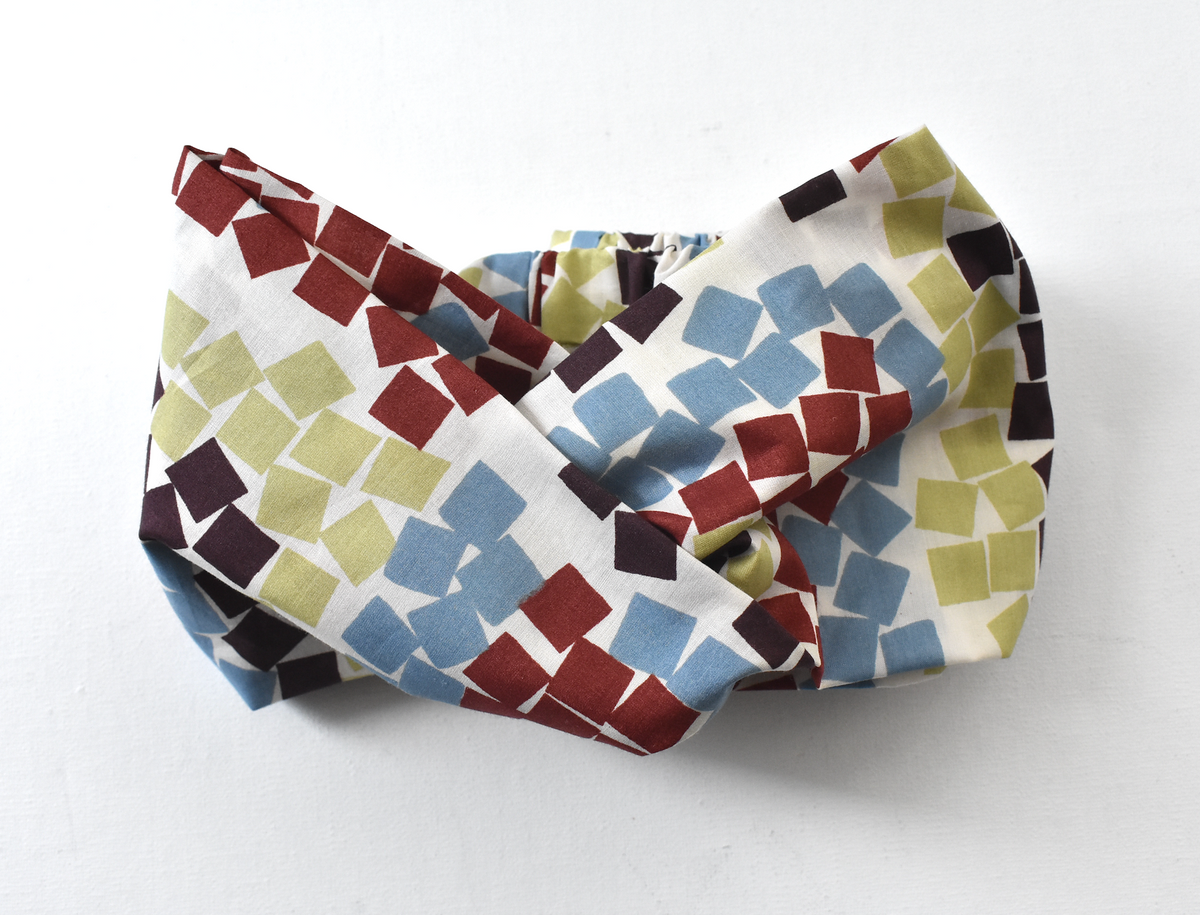 Medium Twisted Turban Headband - Liberty of London Winter print - Silk & Lawn