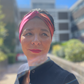 Pure Silk Burnt Orange and Fuchsia Pink Split Twisted Turban hairband and neck scarf in Mulberry Silk - 100% Pure Silk-Satin - Silk & Lawn