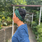 Silk Twisted Turban hairband and neck scarf in Racing Green Mulberry Silk - 100% pure silk satin - Silk & Lawn