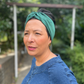 Silk Twisted Turban hairband and neck scarf in Racing Green Mulberry Silk - 100% pure silk satin - Silk & Lawn