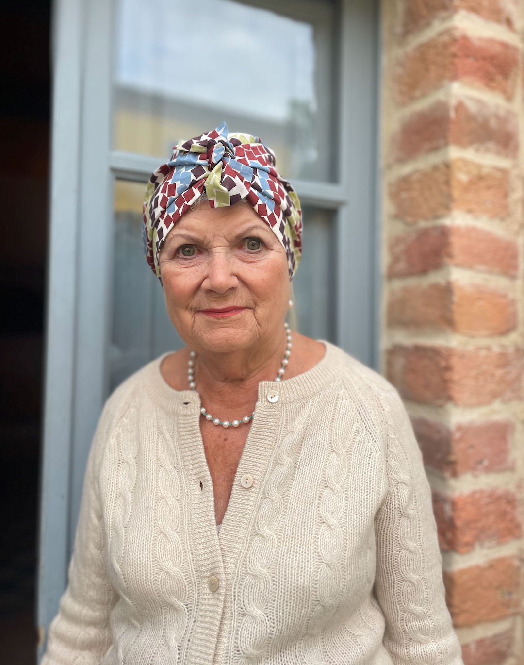 Small Ladies Turban Hat - Liberty of London Winter print - Silk & Lawn