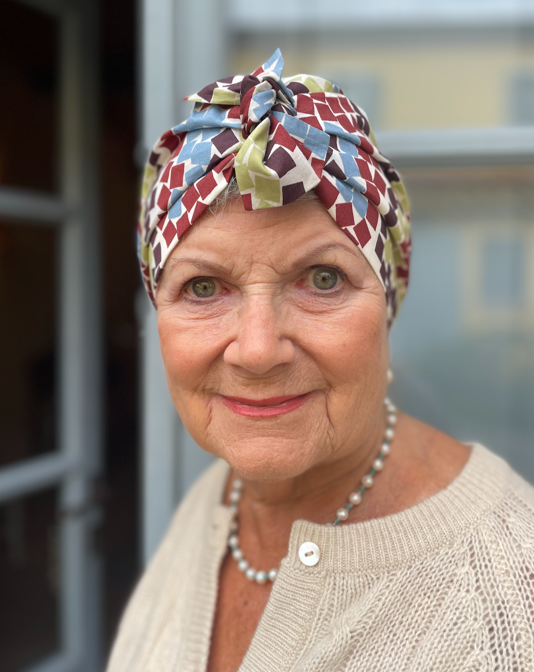 Small Ladies Turban Hat - Liberty of London Winter print - Silk & Lawn