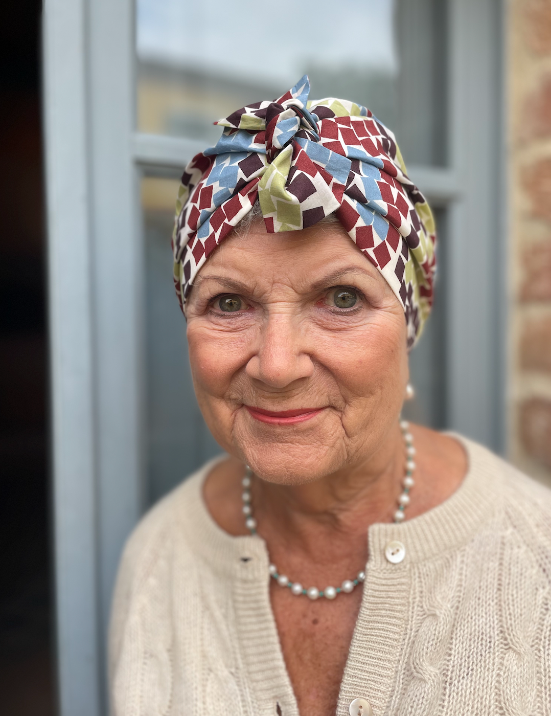 Small Ladies Turban Hat - Liberty of London Winter print - Silk & Lawn