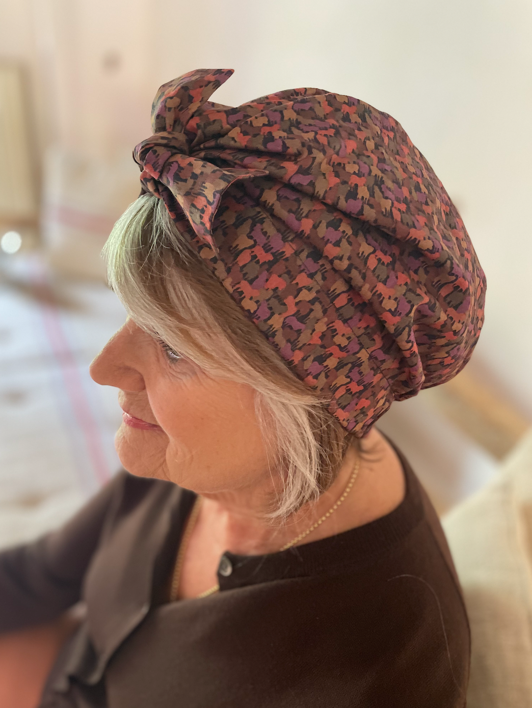 Ladies Turban Hat - Liberty of London Kussman print