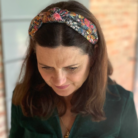 Classic Knot head band - Liberty of London Faria Flowers print