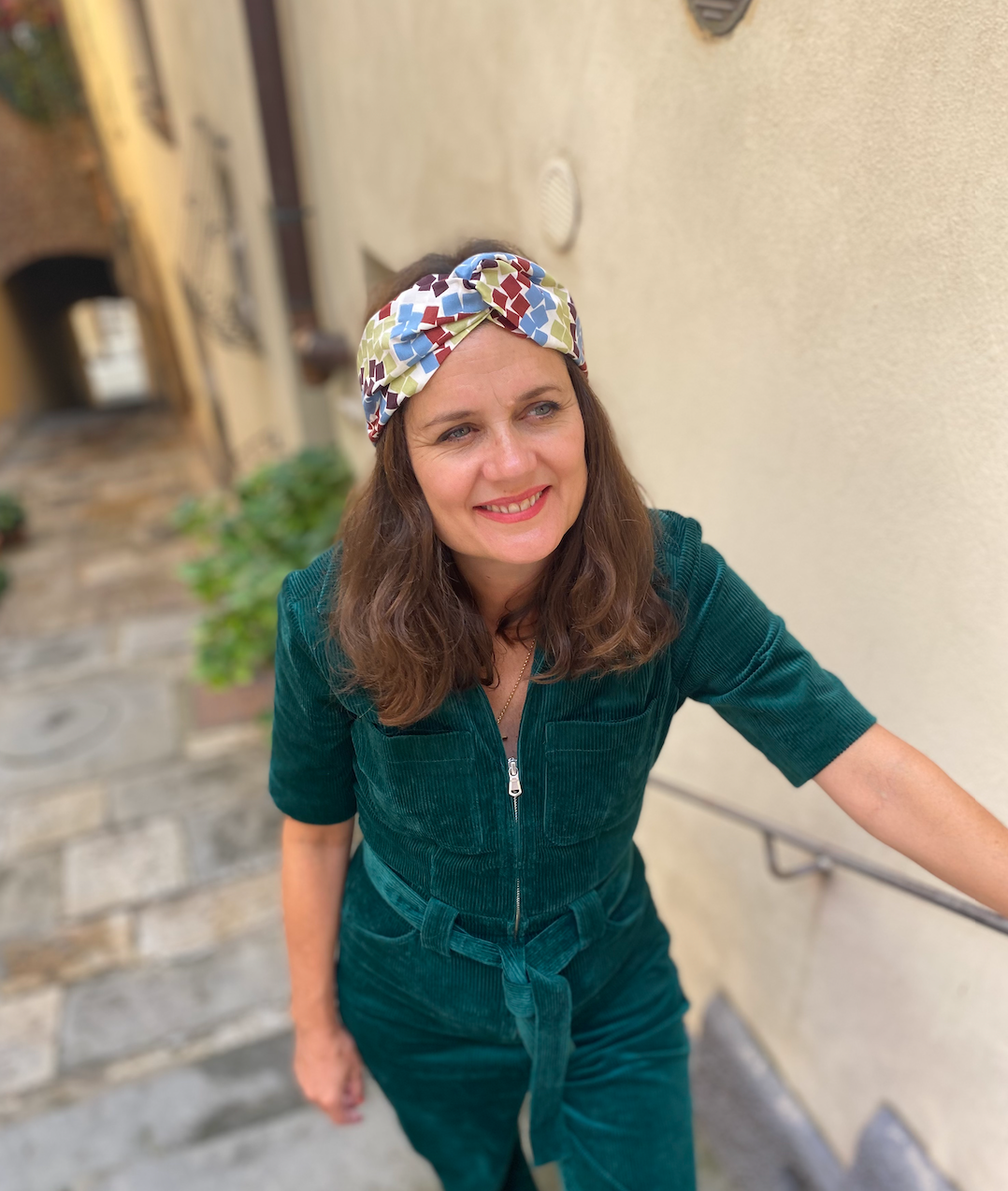 Medium Twisted Turban Headband - Liberty of London Winter print - Silk & Lawn