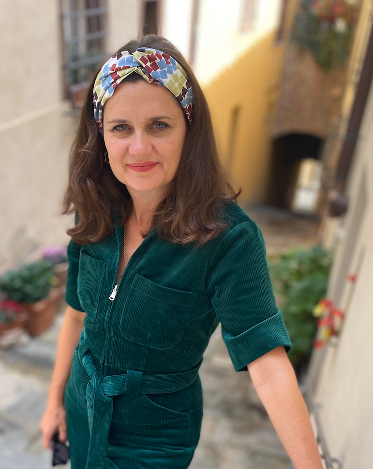 Medium Twisted Turban Headband - Liberty of London Winter print - Silk & Lawn