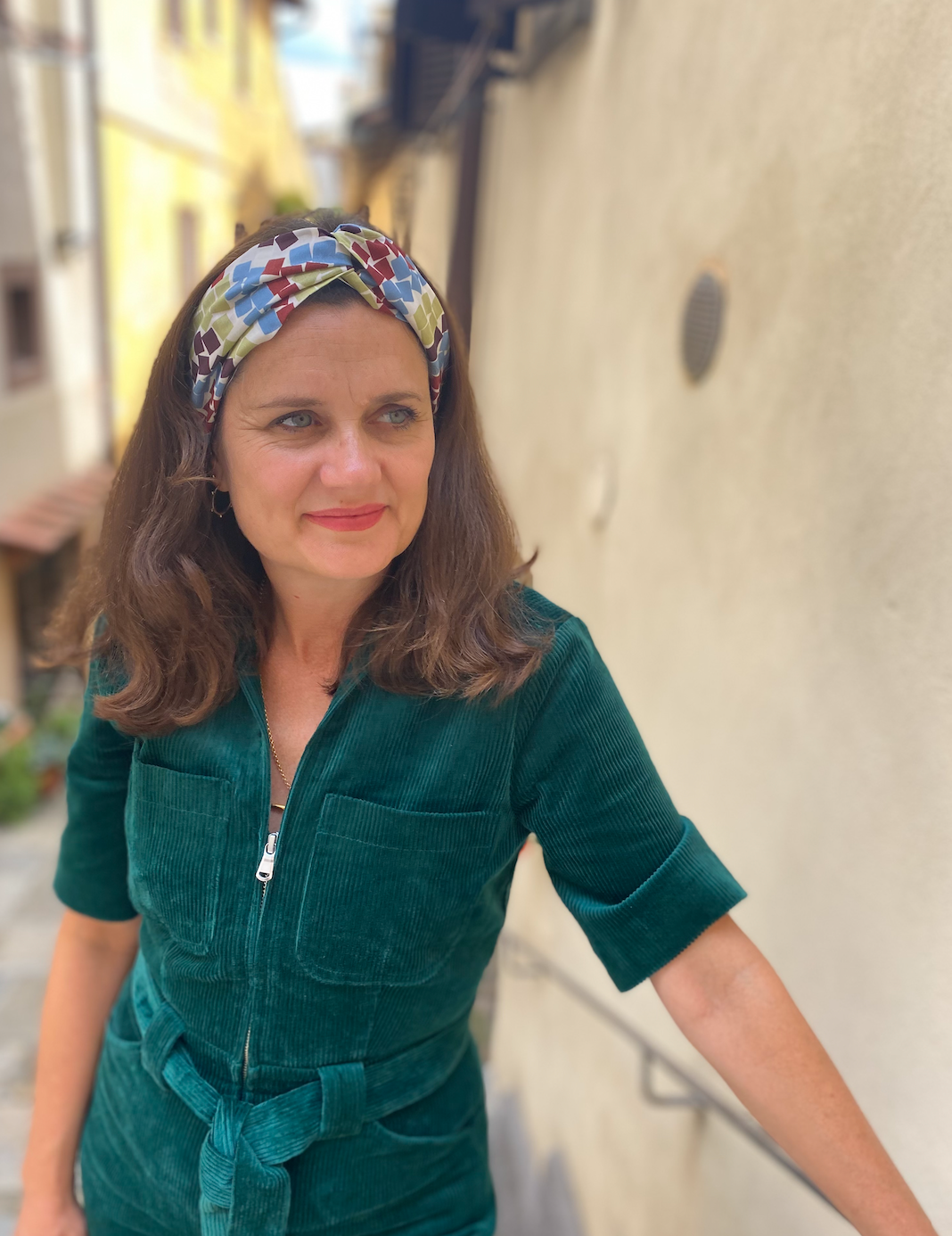 Medium Twisted Turban Headband - Liberty of London Winter print - Silk & Lawn