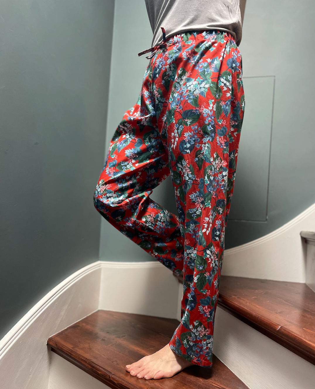 Classic Pyjama bottoms - Liberty London - red floral print