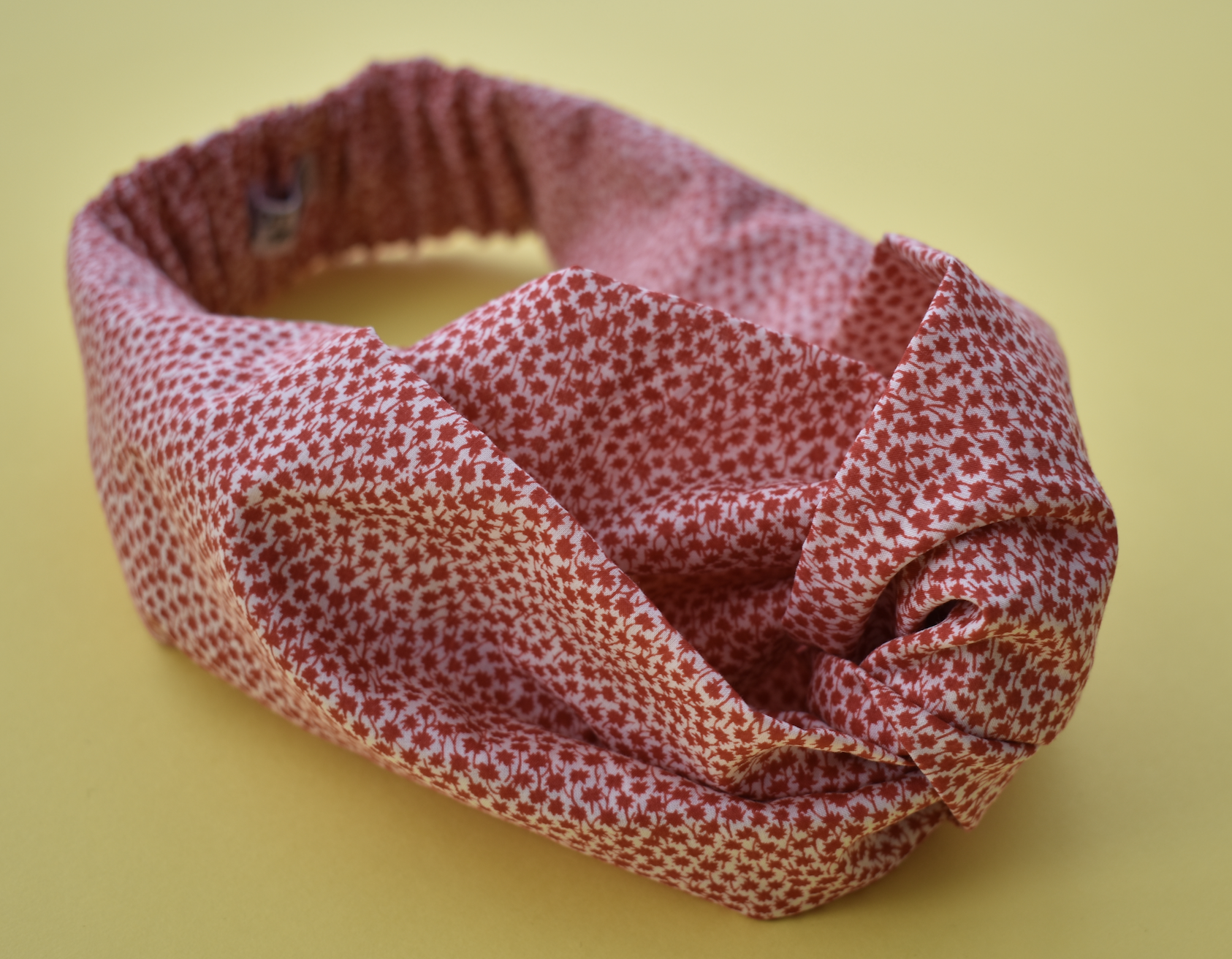 Tot Knot Twisted hairband - Red and White Floral - Tot Knots of Brighton