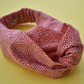 Red and White Floral Twisted Turban hairband and neck scarf - Tot Knots of Brighton