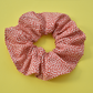 Red and White Floral Scrunchie - Tot Knots of Brighton