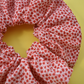 Red and White Floral Scrunchie - Tot Knots of Brighton