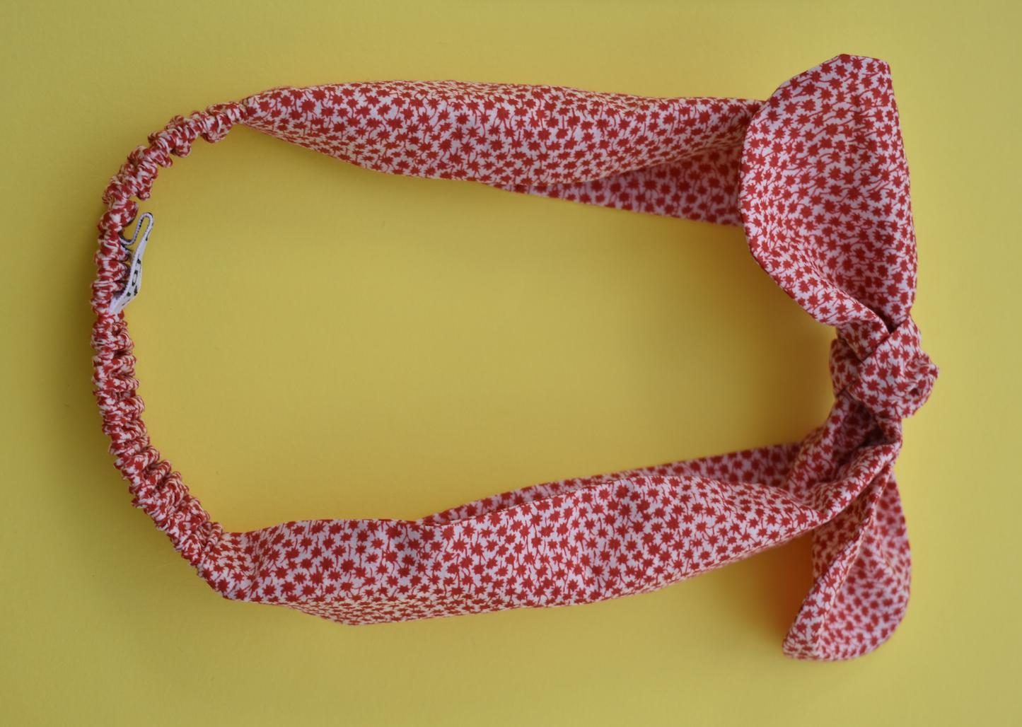 Ladies Tot Knot hairband - Red and White Floral - Tot Knots of Brighton