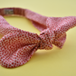 Ladies Tot Knot hairband - Red and White Floral - Tot Knots of Brighton