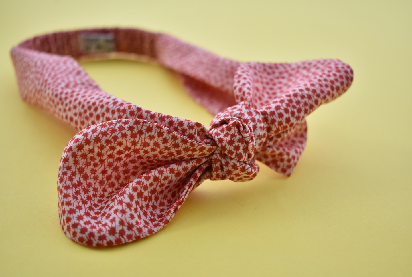 Ladies Tot Knot hairband - Red and White Floral - Tot Knots of Brighton