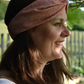 Red and White Floral Twisted Turban hairband and neck scarf - Tot Knots of Brighton